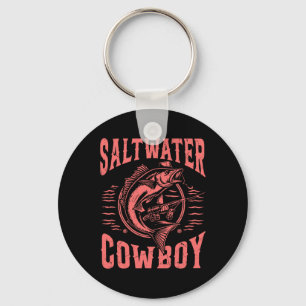 Saltwater Cowboy Fishing  Keychain