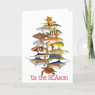 Saltwater Fish Christmas Card