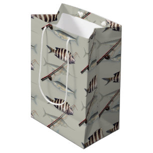 Saltwater Fisherman Fishing Theme Medium Gift Bag
