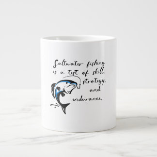 Saltwater fishing. large coffee mug