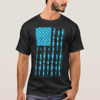 Saltwater Fishing Men American Flag Saltwaters Fis