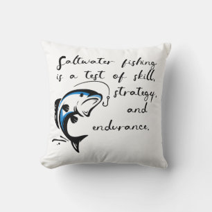 Saltwater fishing. throw pillow