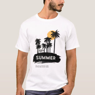 Saltwater in My Veins Adventure Surf Quote Ombre T-Shirt