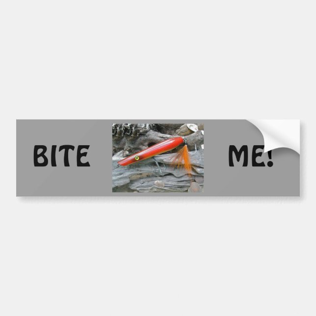 Saltwater Lure Popper Firebird Coordinating Items Bumper Sticker (Front)