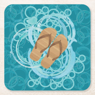 Saltwater Sandals Paper Coaster