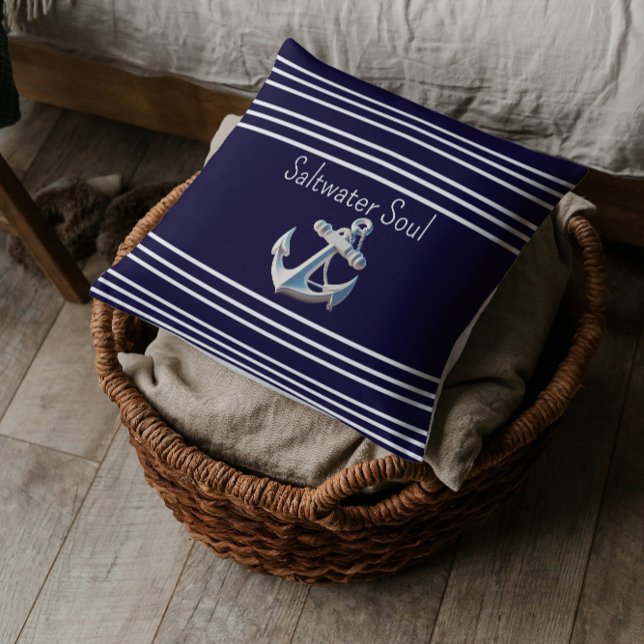 Saltwater Soul Throw Pillow (Creator Uploaded)