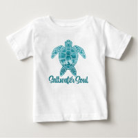 Saltwater Soul Tropical Sea Turtle with Palm Trees