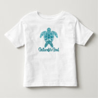 Saltwater Soul Tropical Sea Turtle with Palm Trees