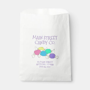 Saltwater Taffy Boardwalk Candy Shop Store Sweets Favour Bag