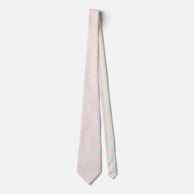 Saltwater Taffy Candy Pastel Patterned Tie (Front)