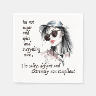 Salty and Defiant Napkin