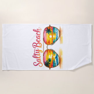 Salty Beach  Beach Towel