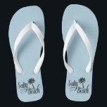 Salty Beach Funny Summer Flip Flops<br><div class="desc">This design was created through digital art. It may be personalized by clicking the customize button and changing the colour, adding a name, initials or your favourite words. Contact me at colorflowcreations@gmail.com if you with to have this design on another product. Purchase my original abstract acrylic painting for sale at...</div>