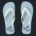 Salty Beach Funny Summer Flip Flops<br><div class="desc">This design was created through digital art. It may be personalized by clicking the customize button and changing the colour, adding a name, initials or your favourite words. Contact me at colorflowcreations@gmail.com if you with to have this design on another product. Purchase my original abstract acrylic painting for sale at...</div>