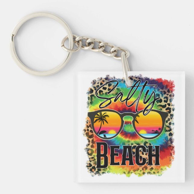 Salty Beach  Keychain (Front)