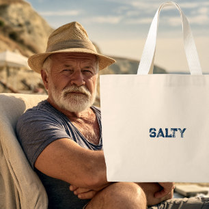 Salty Beach  Large Tote Bag
