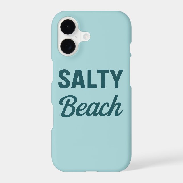 Salty Beach Life Coastal Blue Graphic Print Phone (Back)