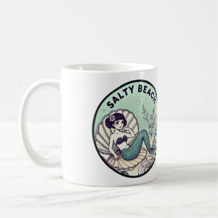 Salty Beach Mermaid Coffee Mug
