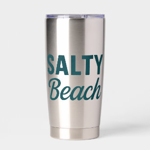 Salty Beach Teal Coastal Life Ocean Graphic Print Insulated Tumbler