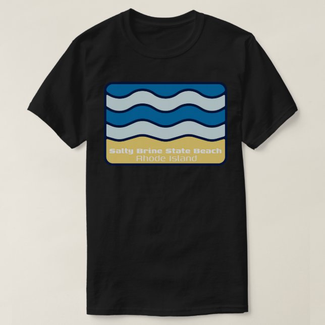 Salty Brine State Beach Rhode Island Crashing Wave T-Shirt (Design Front)