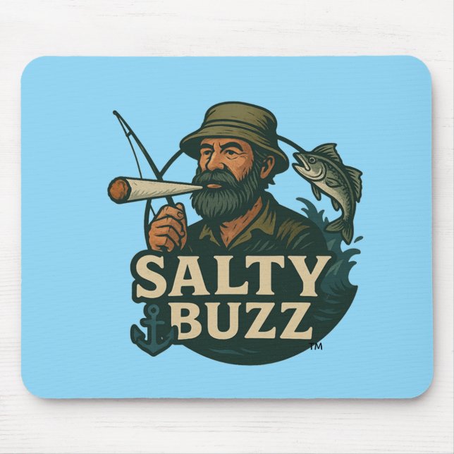 Salty Buzz Original Design Mouse Pad (Front)