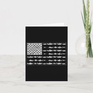 Salty Dad Gift Saltwater Fishing American Flag Oce Card