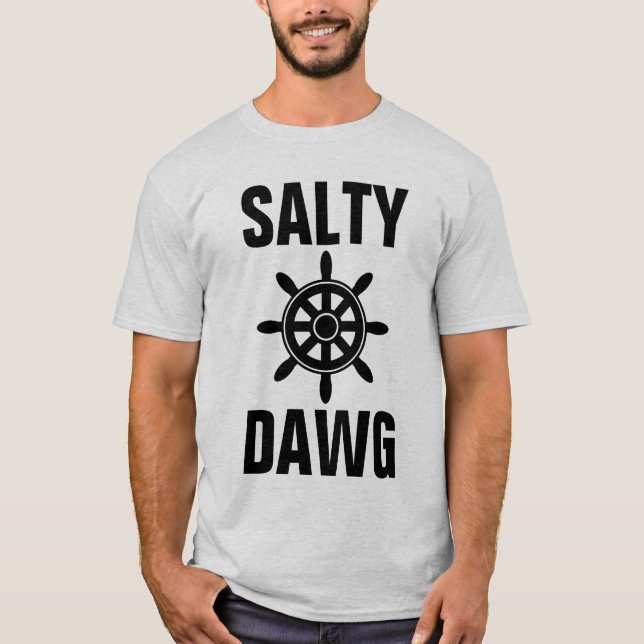 SALTY DAWG MEN's NAUTICAL T-SHIRTS (Front)