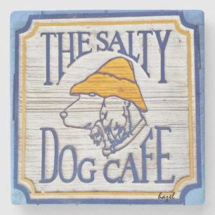 Salty Dog, Hilton Head Island Marble Coaster. Stone Coaster