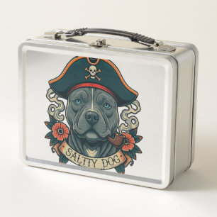 Salty Dog Pitbull Metal Lunch Box