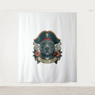 Salty Dog Pitbull Tapestry