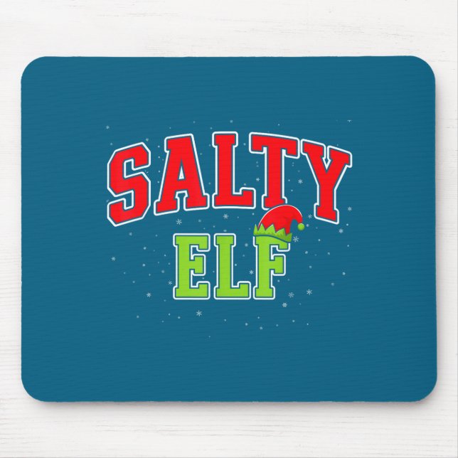 Salty Elf Christmas Family Matching Group Xmas  Mouse Pad (Front)