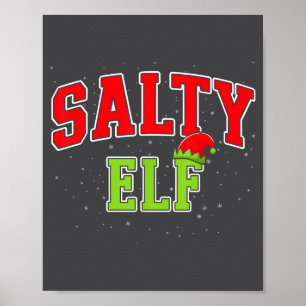 Salty Elf Christmas Family Matching Group Xmas Poster