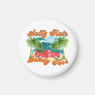 Salty Hair, Sandy Toes   Tropical Island Magnet