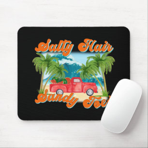 Salty Hair, Sandy Toes   Tropical Island Mouse Pad
