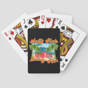 Salty Hair, Sandy Toes Tropical Truck & Beach Playing Cards