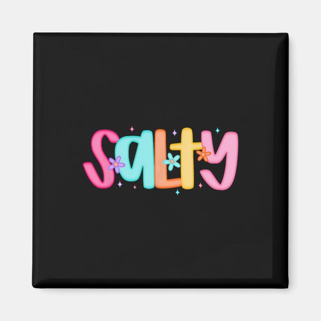 Salty Hawaii Beach Sunshine Seashells Funny Summer Magnet (Front)