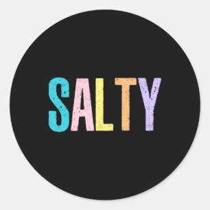Salty Hawaii Beach Trendy Summer Vacation Vintage Classic Round Sticker