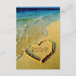 Salty Heart Wedding RSVP Card