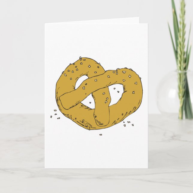 salty hot soft pretzel card (Front)