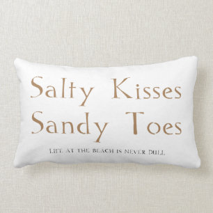 Salty Kisses Sandy Toes Lumbar Pillow