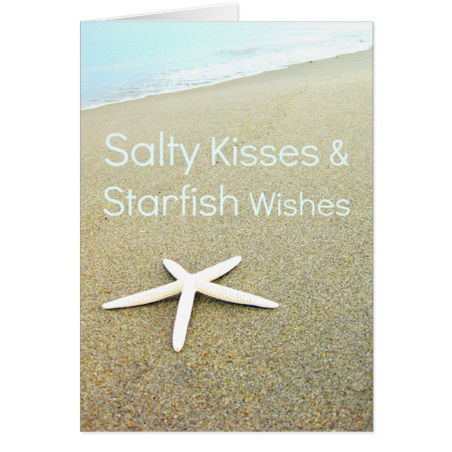 Salty Kisses & Starfish Wishes Card (Front)
