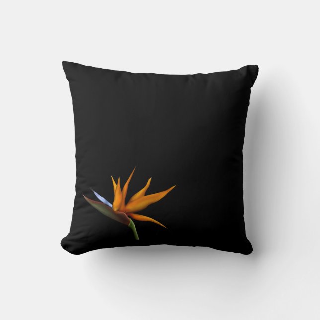 Salty Kisses Tropical Decor Bird of Paradise Throw Pillow (Front)