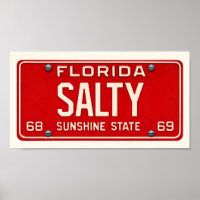 Salty Life | Coastal Retro Florida License Plate