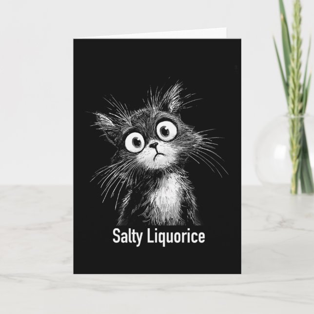 Salty Liquorice Cat  Card (Front)