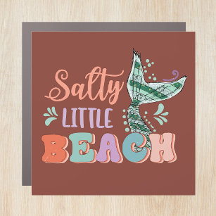 Salty Little Beach Mermaid Tail Cruise Door Car Magnet