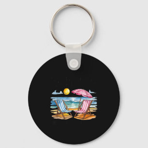 Salty moms beach club girls wanna have sun summer keychain