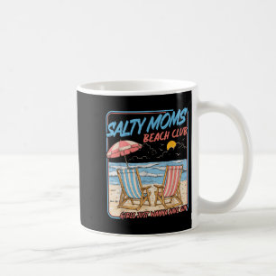 Salty moms beach club summer vacation holiday coffee mug