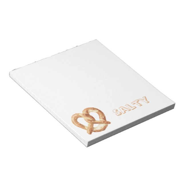 Salty Pretzel   Notepad (Angled)