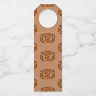 Salty Pretzels Lovers Food Bakers Loop Shape Bottle Tag