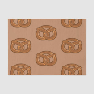Salty Pretzels Lovers Food Bakers Loop Shape Tissue Paper